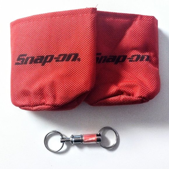 Snap-on Set 2 CAN COZIES w/MAGNETS + VINTAGE KEY HOLDER & ZIPPER PULL ~ ALL NEW - Picture 5 of 13